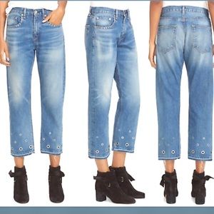 ⭐️HOST PIC⭐️10/3/24 🥂Rag & Bone ‘Riveted’ cropped Jeans, 24. A RARE Rag & Bone!